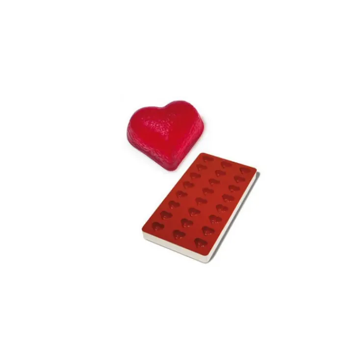 SILIKOMART Moule Pâte de Fruit Coeur 24 empreintes 8ml Professional Hot