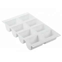 SILIKOMART Moule Silicone 8 Bûchettes 7,5 cm x 5 cm Professional