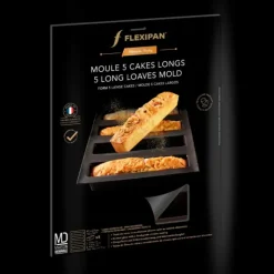 FLEXIPAN DEMARLE Moule Silicone 5 Cakes Longs 23 x 4,5 cm Sale