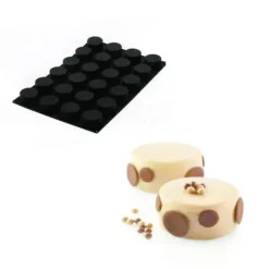SILIKOMART Moule Silicone 24 Cylindres Ø7 x 3,5 cm 133ml Professional New