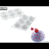 SILIKOMART Moule Silicone 6 Demi Sphères Vrillées Ø 75 mm Professional Outlet