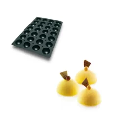 SILIKOMART Moule Silicone 28 Demi-sphères Ø7 x 3,5 cm 90ml Professional Clearance
