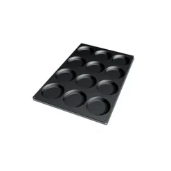 SILIKOMART Moule Silicone 12 Fonds de Tarte Biscuit Ø12 x 2,2 cm 120ml Professional Best