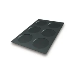 SILIKOMART Moule Silicone 6 Fonds de Tarte Biscuit Ø16 x 1 cm 200ml Professional