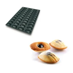 SILIKOMART Moule Silicone 44 Madeleines 7,7 x 4,4 x 1,8 cm 32ml Professional Outlet