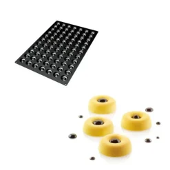 SILIKOMART Moule Silicone 77 Mini Savarins Ø4,1 x H1,2 cm 12ml Professional
