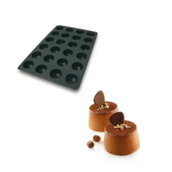 SILIKOMART Moule Silicone 24 Muffins Ø6,9 x h3,9 cm 122ml Professional Discount