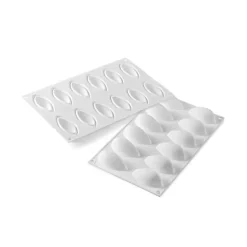 SILIKOMART Moule Silicone 12 Quenelles 6,3 x 2,9 cm 24ml Professional Outlet