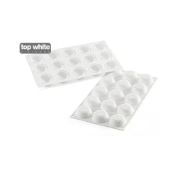 SILIKOMART Moule Silicone 15 Ronds Bombés Ø45 x h20 mm - 26ml Professional
