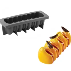 PAVONI Moule Silicone Bûche Canyon 25 x 8,5 cm x H 8 cm New