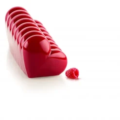 SILIKOMART Moule Silicone Bûche Cœur 24,8 x 8,8 x H 8 cm Discount