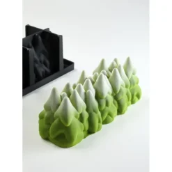 PAVONI Moule Silicone Bûche Sapin Enneigé 25 x 9 cm x H 9,5 cm