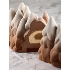PAVONI Moule Silicone Bûche Sapin Enneigé 25 x 9 cm x H 9,5 cm