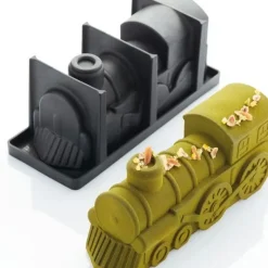 PAVONI Moule Silicone Bûche Train 25 x 8,5 cm x H 10,6 cm New