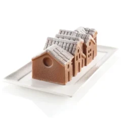 SILIKOMART Moule Silicone Bûche Winter Village 21,8 x 8,8 x H 8 cm Outlet