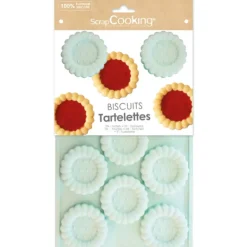 SCRAPCOOKING Moule Silicone Biscuit Tartelettes (x11) Outlet