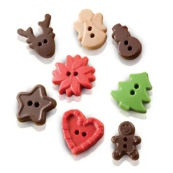 SILIKOMART Moule Silicone Boutons Noël Chocolat 3,5 cm Easy Choc (x15)