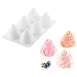 SILIKOMART Moule Silicone Chantilly Ø 7,3 cm x H 6,5 cm (x6) Professional Clearance