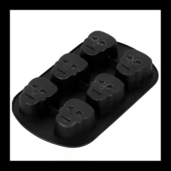 WILTON Moule Silicone Crâne Halloween 6 Empreintes