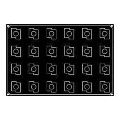 PAVOFLEX Moule Silicone Cube Tekno 5,8 x 5 cm x H 5 cm (x24) Clearance