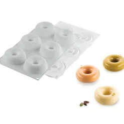 SILIKOMART Moule Silicone Donuts Gourmands Ø 7,2 cm x H 2,7 cm (x6) Professional Clearance