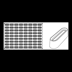 PAVONI Moule Silicone Savarin Mignon Pavoflex 60 x 40 cm (x72) Hot