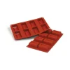 SILIKOMART Moule Silicone Savarin Rectangle 7,5 x 4,8 cm x H 2,8 cm (x8) Best