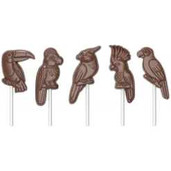 CHOCOLATE WORLD Moule Sucette Chocolat Oiseau Tropical (x5) New