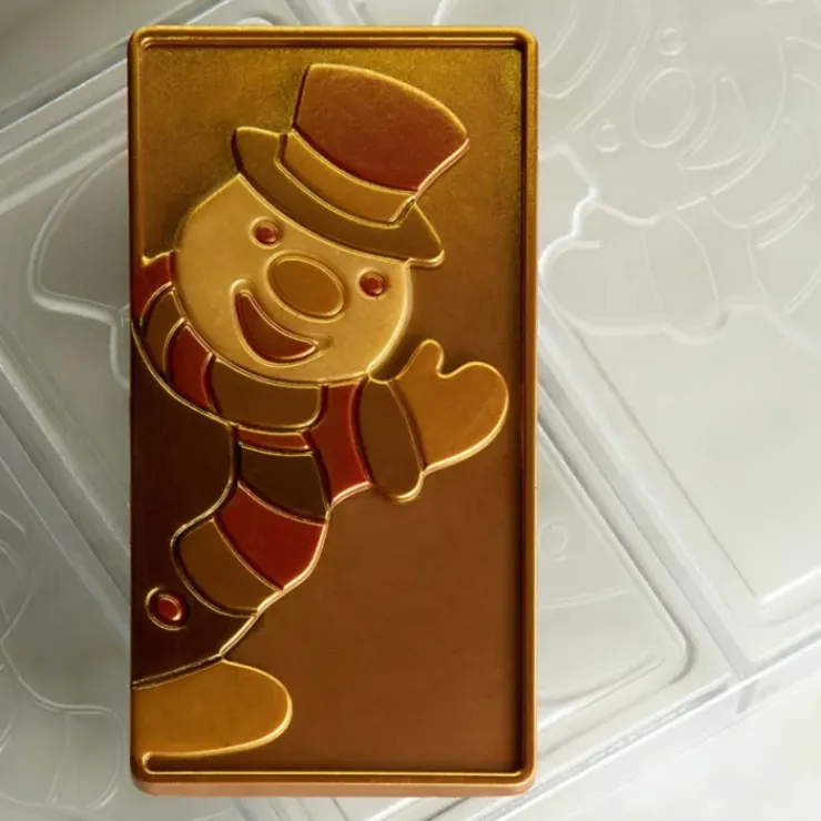 PAVONI Moule Tablette Chocolat Bonhomme de Neige 15,4 x 7,7 cm Hot