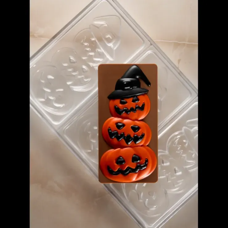 PAVONI Moule Tablette Chocolat Citrouille Halloween 15,4 x 7,7 cm Outlet