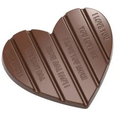 CHOCOLATE WORLD Moule Tablette Chocolat Cœur 12,5 x 11 cm (x2) Best