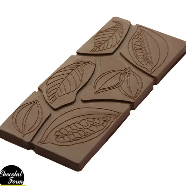 Chocolat Form Moule Tablette Chocolat Feuilles et Fèves 11,8 x 5 cm (x6) Best