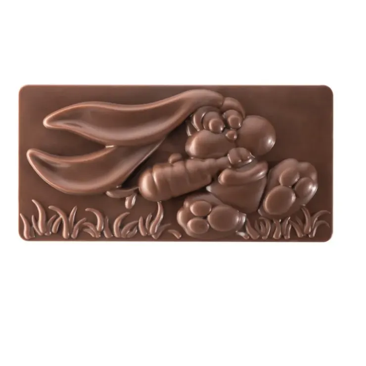 PAVONI Moule Tablette Chocolat Lapin de Pâques 15,4 x 7,2 cm (x3) New