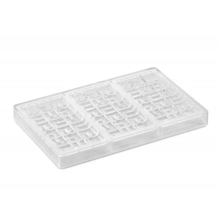 PAVONI Moule Tablette Chocolat Ola 15,5 x 7,7 cm x H 1 cm (x3) Online