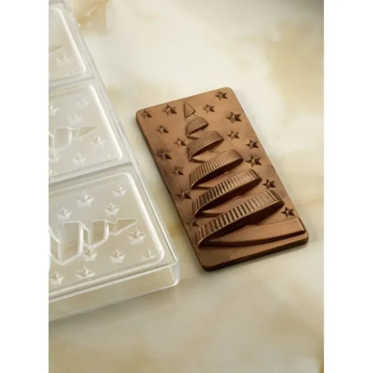 PAVONI Moule Tablette Chocolat Sapin de Noël Nuit Etoilé 15,4 x 7,7 cm Online