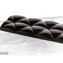 CHOCOLATE WORLD Moule Tablette Chocolat Triangles Convexes 12,4 x 5,5 cm (x4) Clearance