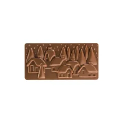 PAVONI Moule Tablette Chocolat Village De Noël 15,4 x 7,7 Clearance