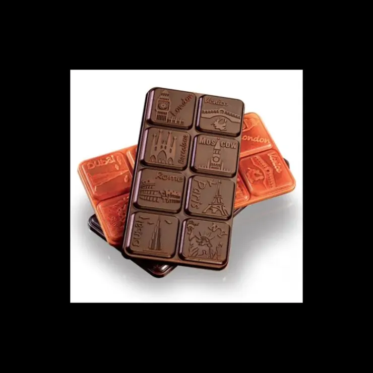 CUISINEADDICT Moule Tablette de Chocolat Grandes Villes x3 Sale