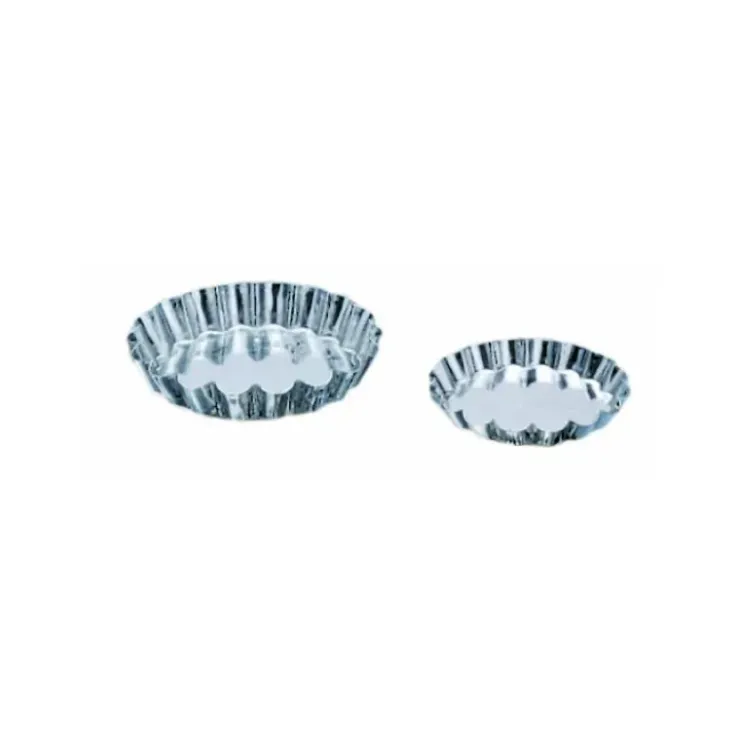 MALLARD FERRIERE Moule Tartelette Cannelée Fer Blanc Ø 9 cm x H 1,5 cm (x12) Hot
