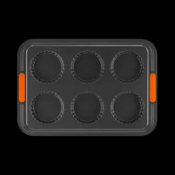 LE CREUSET Moule Tartelettes Anti-Adhésif 6 Empreintes 38,7 x 26,9 cm Hot