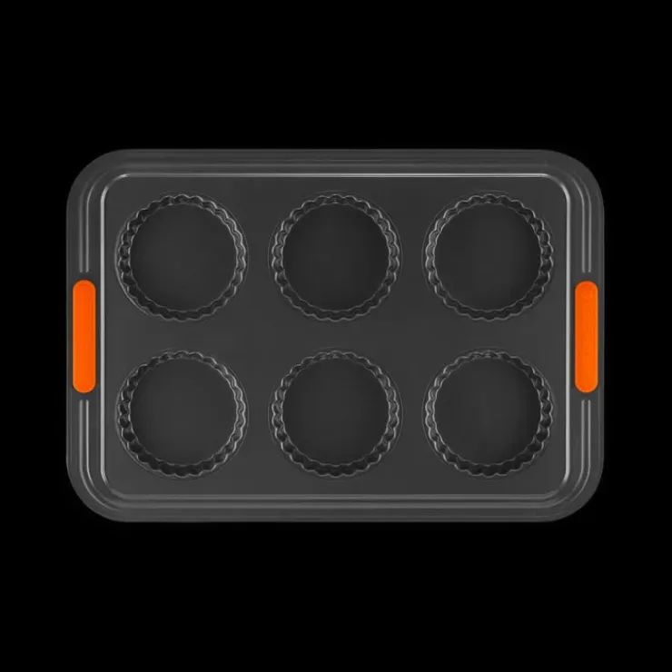 LE CREUSET Moule Tartelettes Anti-Adhésif 6 Empreintes 38,7 x 26,9 cm Hot