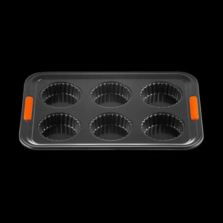 LE CREUSET Moule Tartelettes Anti-Adhésif 6 Empreintes 38,7 x 26,9 cm Hot