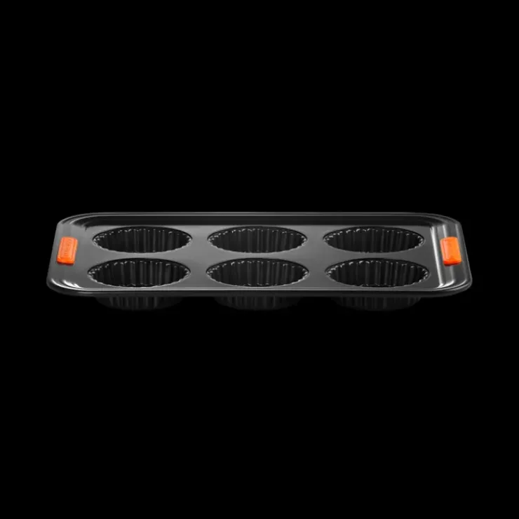 LE CREUSET Moule Tartelettes Anti-Adhésif 6 Empreintes 38,7 x 26,9 cm Hot