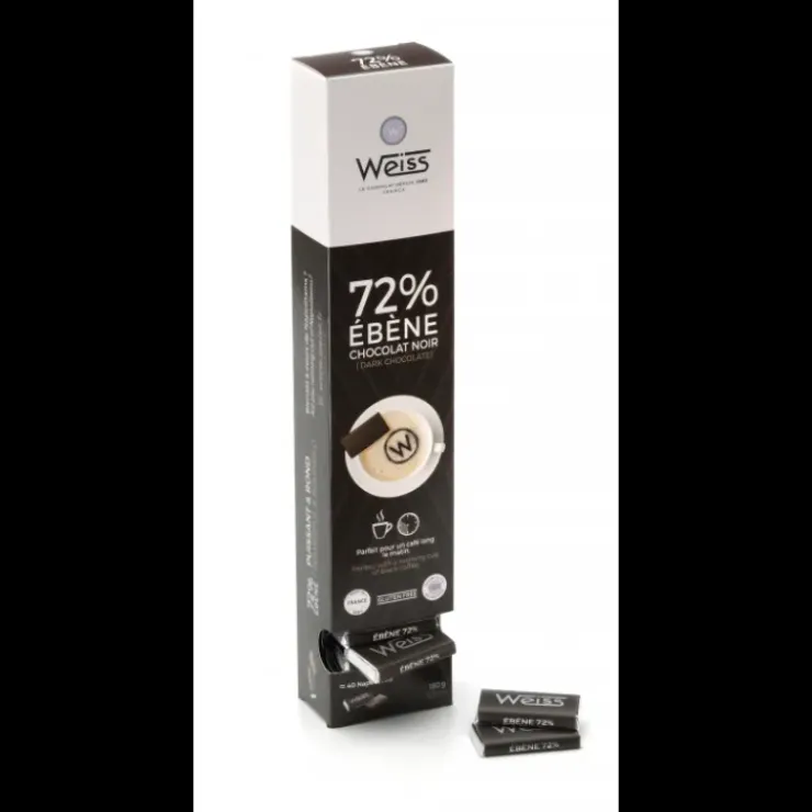 WEISS Napolitain Chocolat Noir Ebène 72% 180 g Online