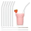 CUISINEADDICT Paille Réutilisable en Verre 23cm courbée x6 HALM