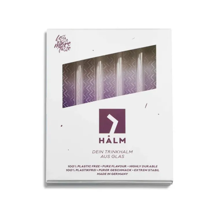 CUISINEADDICT Paille Réutilisable en Verre 15cm droite x4 HALM Best