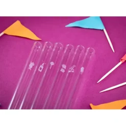 CUISINEADDICT Paille Réutilisable en Verre Fêtes 20cm droite x6 HALM Clearance
