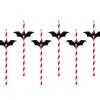 PARTYDECO Pailles en Papier Halloween Chauve-Souris PartyDéco (x6) Best