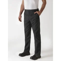 ROBUR Pantalon de Cuisine Mixte Rayé Noir/Blanc TIMEO T.38 Sale
