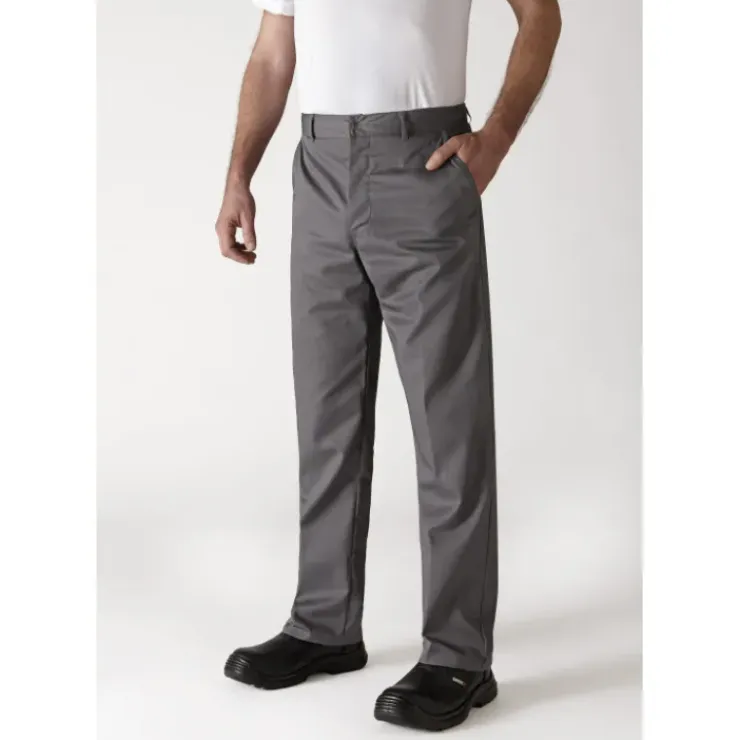 ROBUR Pantalon de Cuisine Mixte Gris Anthracite TIMEO T.34 Hot